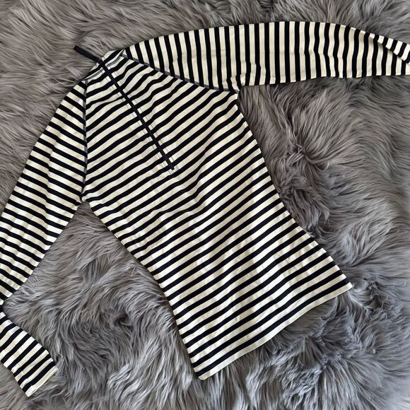 J. Crew Navy and White Striped Long Sleeve Tee - Picture 5 of 7